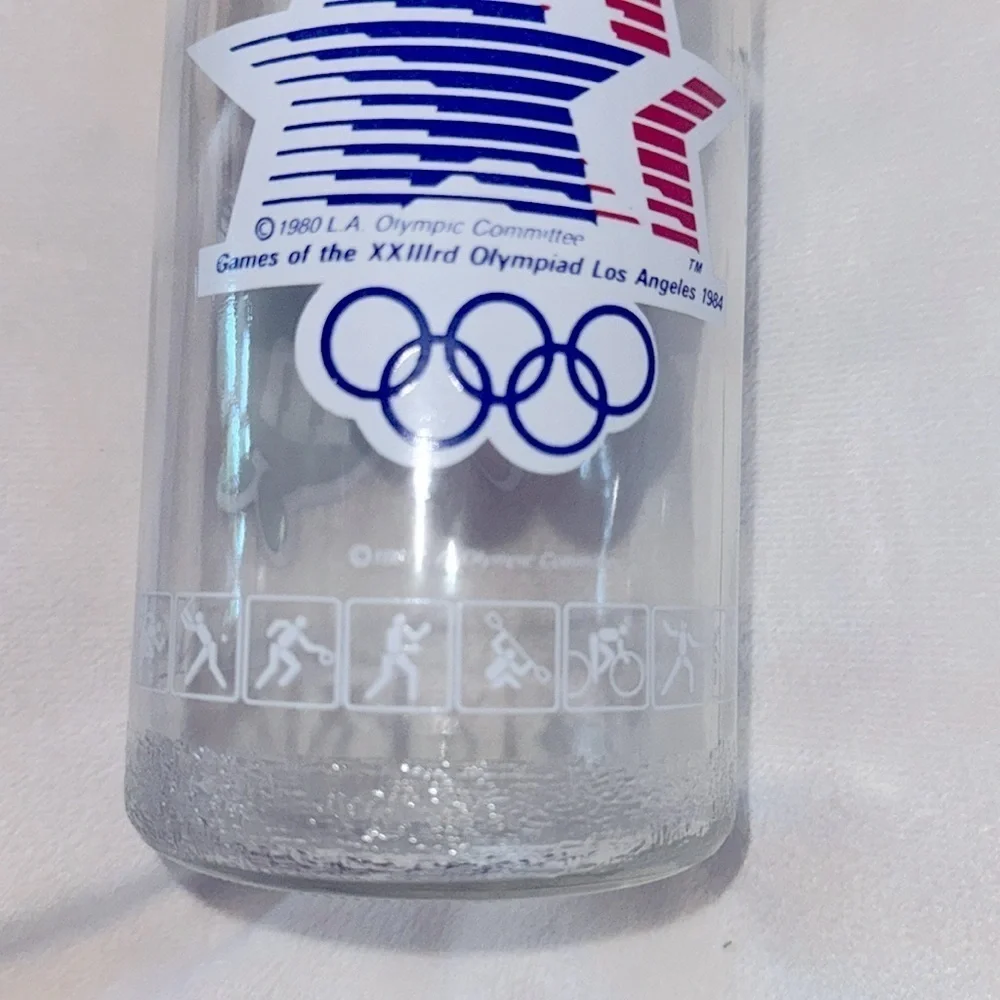 Vintage 80s M&M's Olympic Glass Jar Collectible Thick Glass to Hold Candy or ETC
